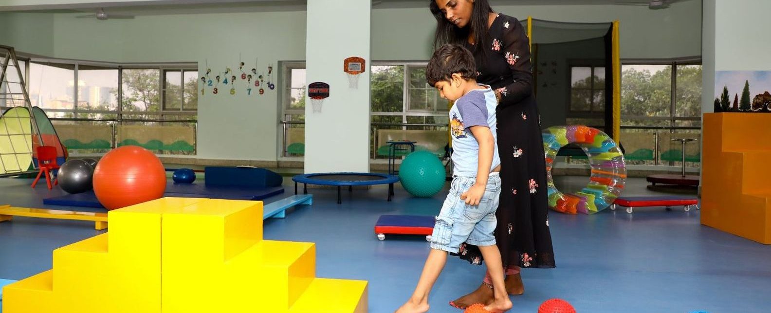 Occupational therapy dept - Helping to improve body balance, proprioception, abstract thinking, coordination in kids with ADHD & Autism with the therastones